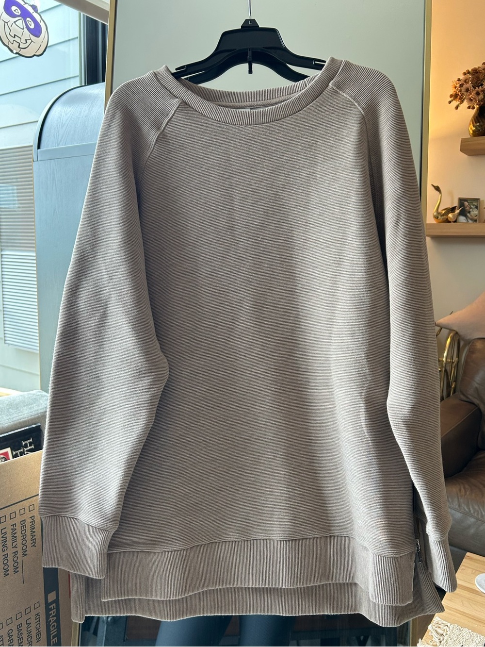 Varley Taupe Crewneck Sweatshirt